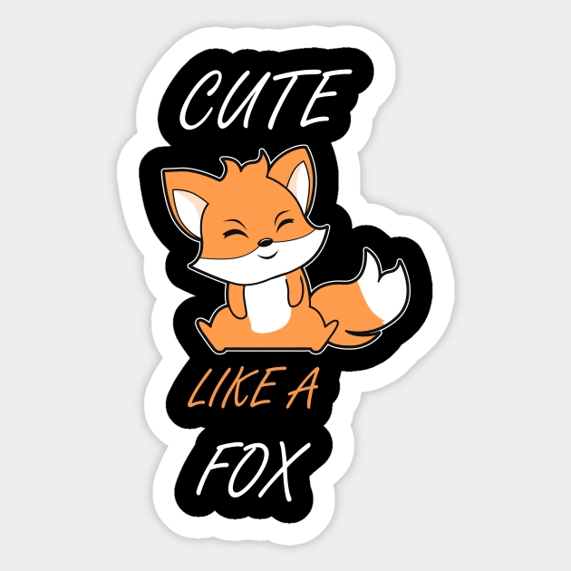 Cute Like A Fox Sticker by Imutobi